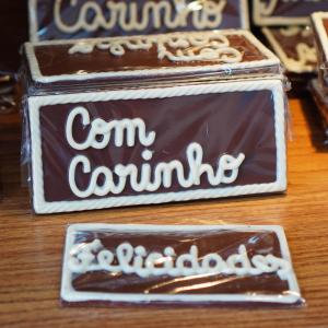 Placa de Chocolate ao Leite com Felicitações