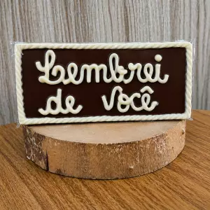 Placa de Chocolate ao Leite Lembrei de Você