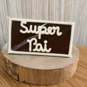 Placa de Chocolate ao Leite "Super Pai"