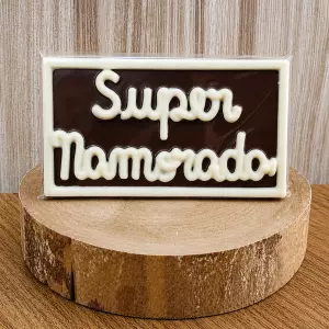 Placa de Chocolate ao Leite "Super Namorada"