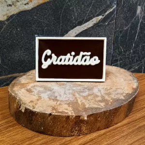 Placa de Chocolate ao Leite "Gratidão" 40g