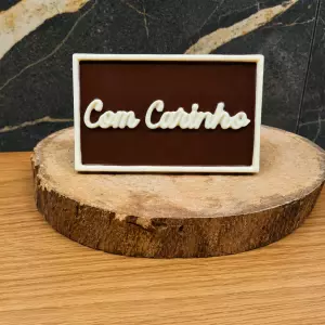 Placa de Chocolate ao leite "Com Carinho" 40g