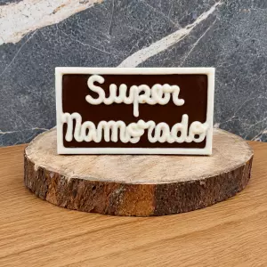 Placa de Chocolate ao Leite "Super Namorado"