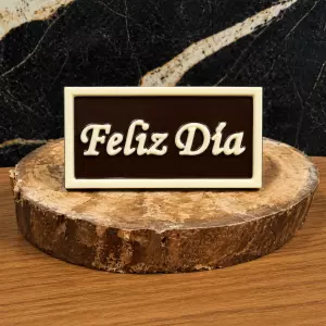 Placa de Chocolate ao Leite "Feliz Dia"