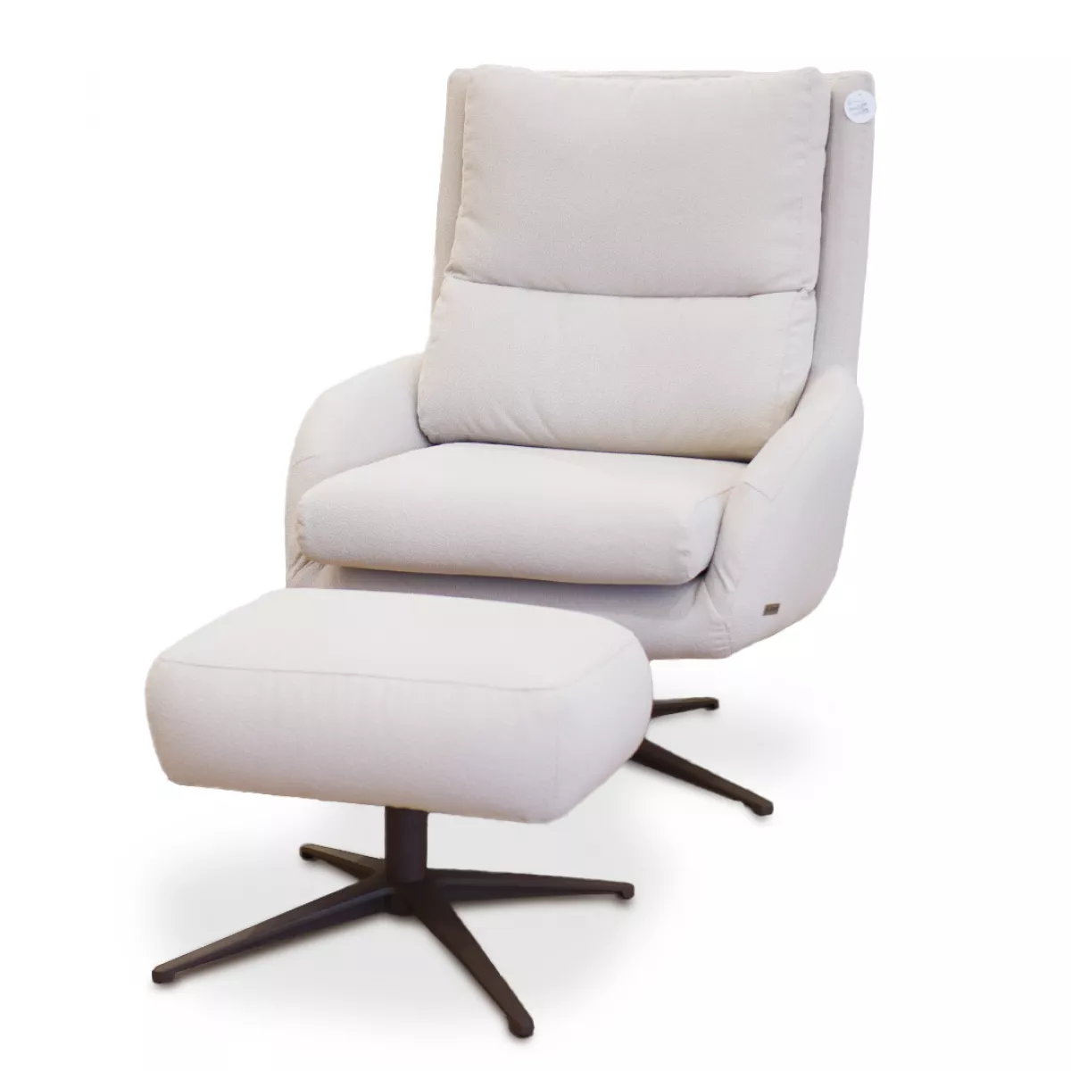 Poltrona Carmen Giratória com Puff